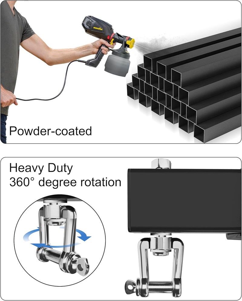 VIVIZEN Adjustable Heavy Duty Bag Hanger,Wall Mount Punching Bag Hanger,Thickened Steel Plate and Stainless Steel kit for Home Gym Indoor Outdoor (Supports up to 900Ib) - Image 4